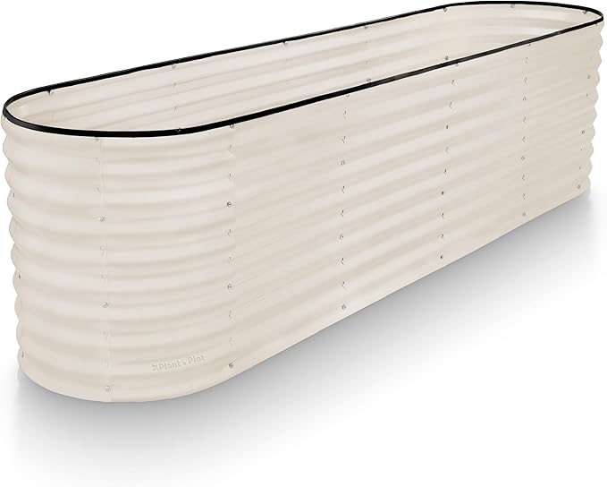 Plant & Plot Galvanized Raised Garden Beds Outdoor // 8×2×2 ft Planter Raised by PlantPlot