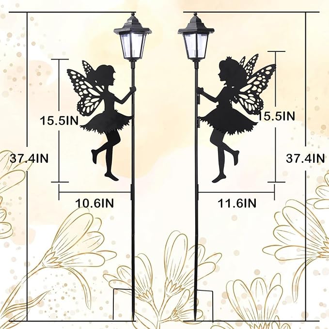 ZKLiLi Fairy Solar Garden Light, Outdoor Garden Fairy Decor Waterproof Large - Image 2