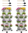 GameXcel Vertical Planter 7 Tier Stackable Planters Garden Planters Strawberry by GameXcel