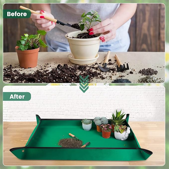 Extra Large Repotting Mat for House Plants Transplanting and Dirt Control - Image 2