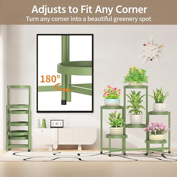LASZOLA 6 Tiered Folding Plant Stand Indoor - Image 3