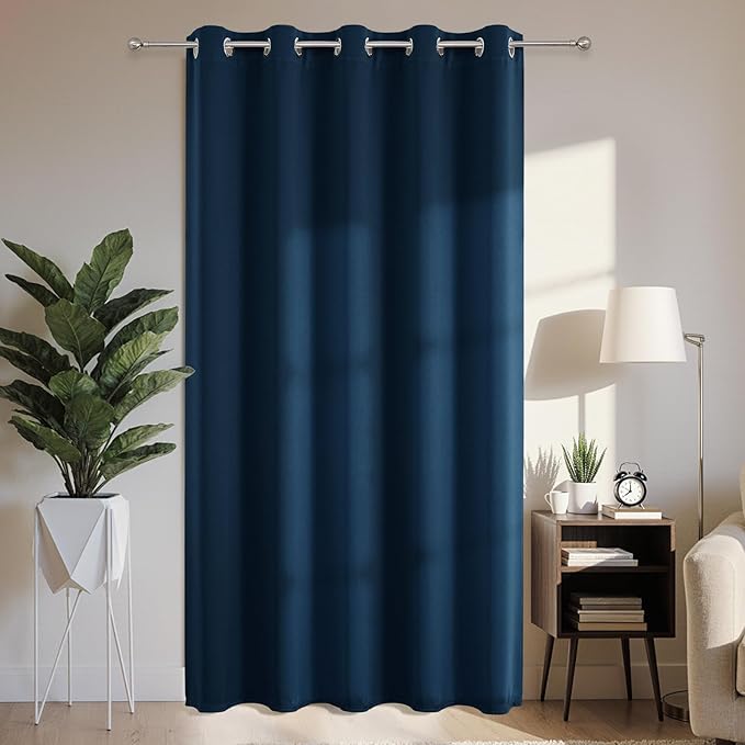 Joydeco Blackout Patio Sliding Door Curtains 96 Inches Long, Grommet Privacy by JOYDECO