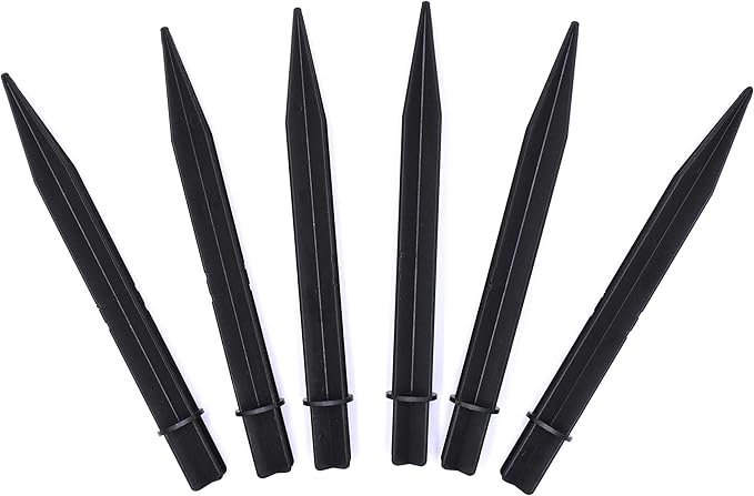 Aliotech 6Pcs 8.25 Inch Reinforced Ground Spikes, Solar Lights Spikes, ABS by Unknown