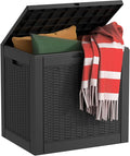 EasyUp 34 Gallon Resin Deck Box Waterproof, UV Resistant Outdoor Storage Box by EASYUP