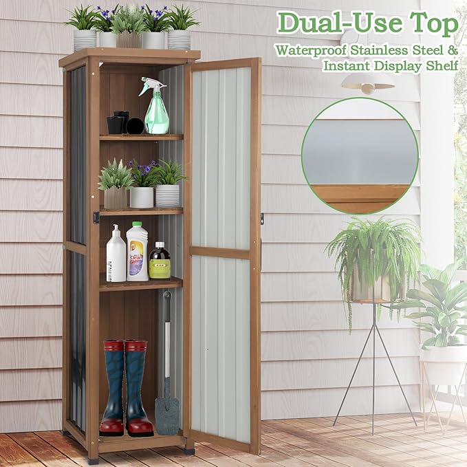 62" H Tall Narrow Outdoor Storage Cabinet - Image 6