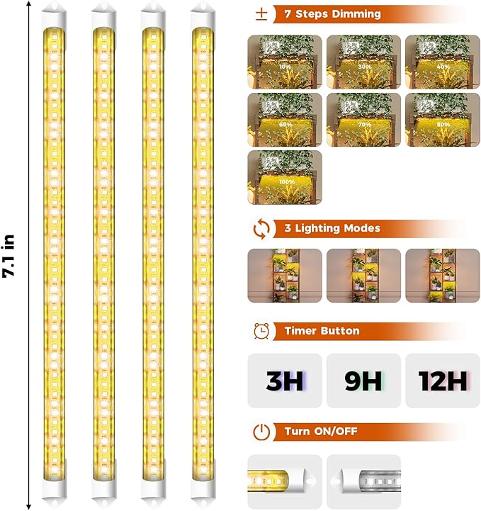 Bamworld Plant Stand with Grow Light Plant Shelf - Image 5