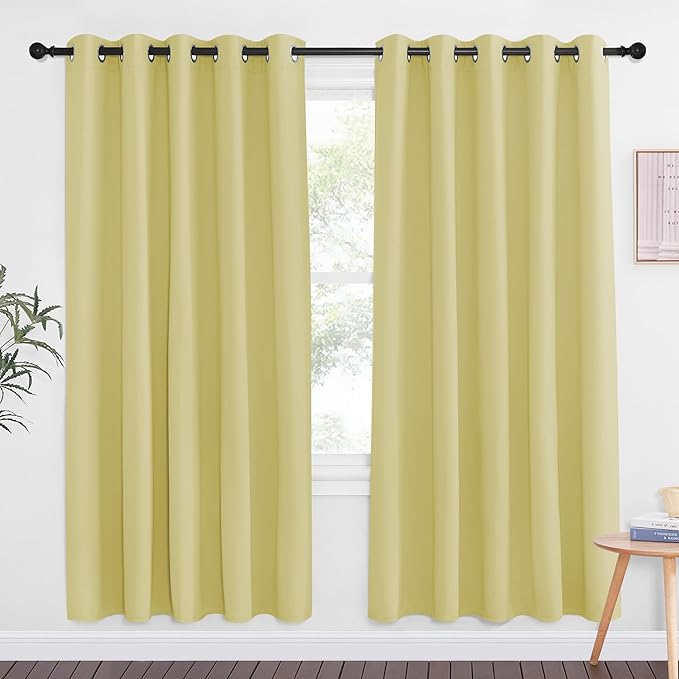 NICETOWN Paler Yellow Blackout Curtains by NICETOWN