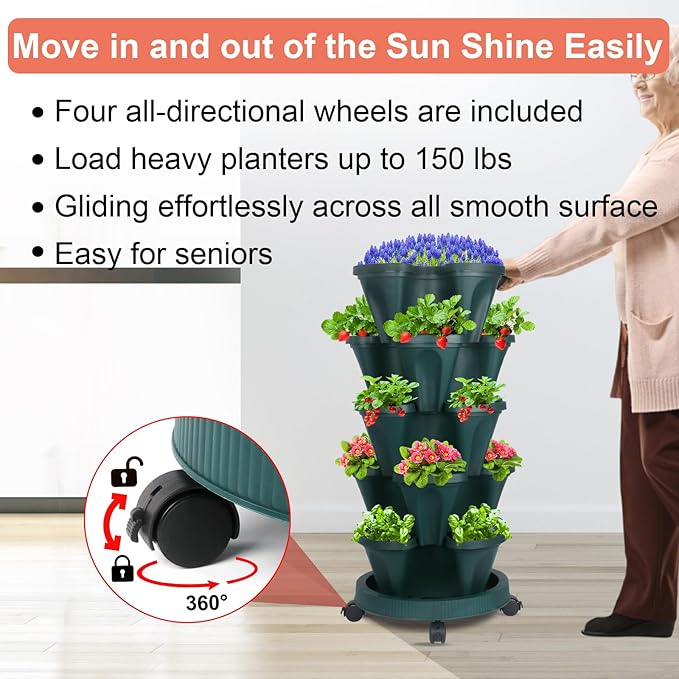 DUNCHATY Stackable Vertical Garden Planter - Image 3