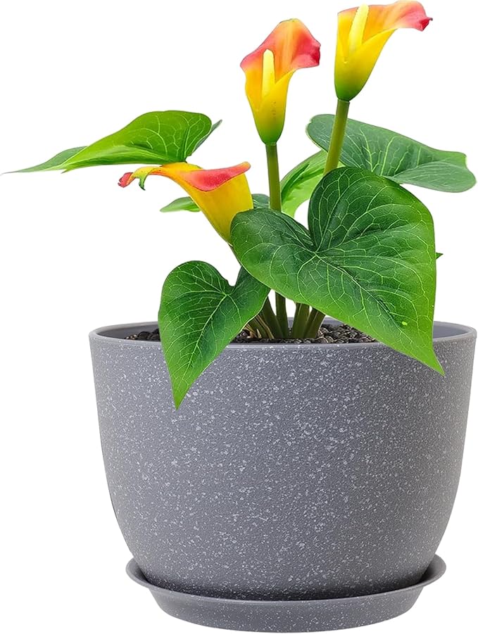 Plant Pots 12 inch, Plastic Planters by Meowell
