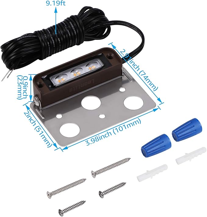 LEONLITE 8-Pack Premium Series 4 Inch 2W LED Retaining Wall Lights Swivel - Image 7