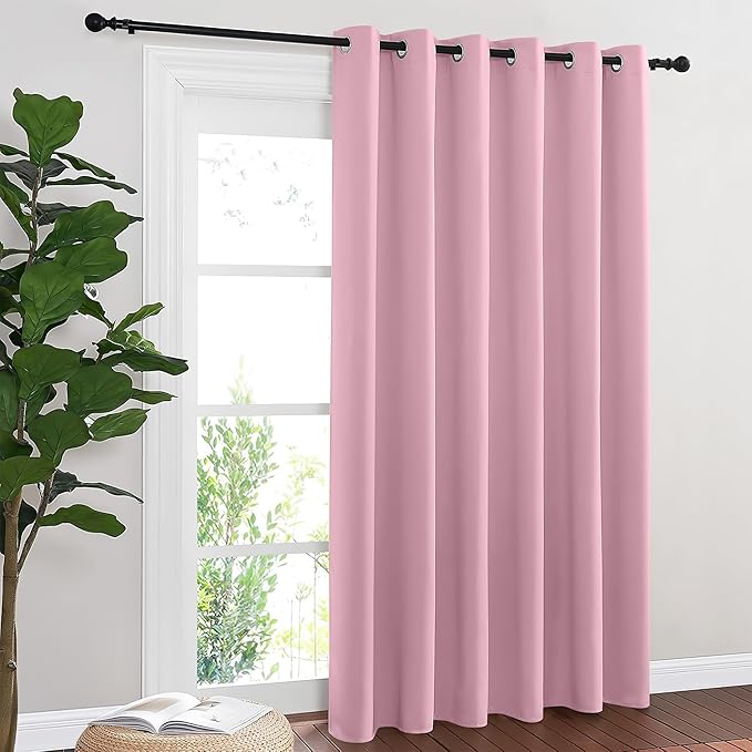 NICETOWN Blackout Sliding Door Curtains 84 Inch Length, Extra Wide Room Divider by NICETOWN