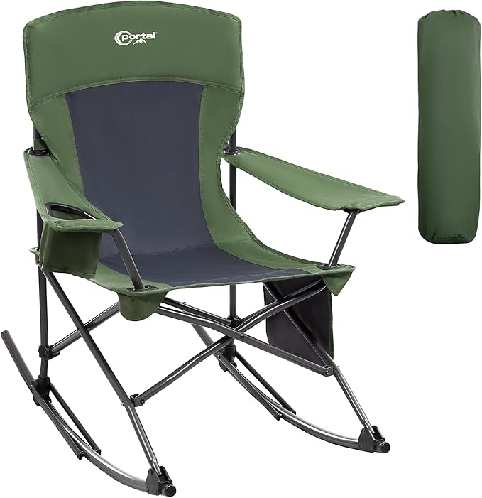 Portal Outdoor Rocking Chair Camping Folding Portable Rocker by PORTAL