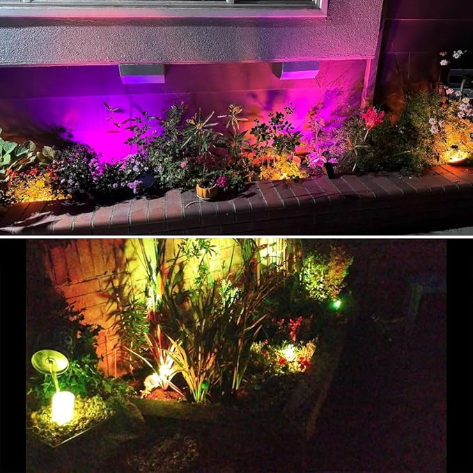 Spotlights Outdoor, RGB Color Changing Landscape Lights 12W 800lm 120V Plug in - Image 2