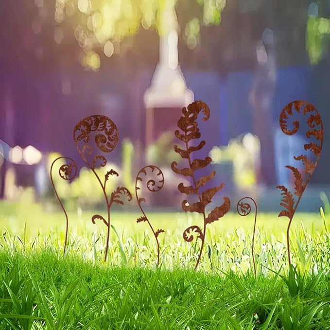 Metal Flowers for Outside, Yard Art Outdoor Plant Decorations for Pots - Image 3