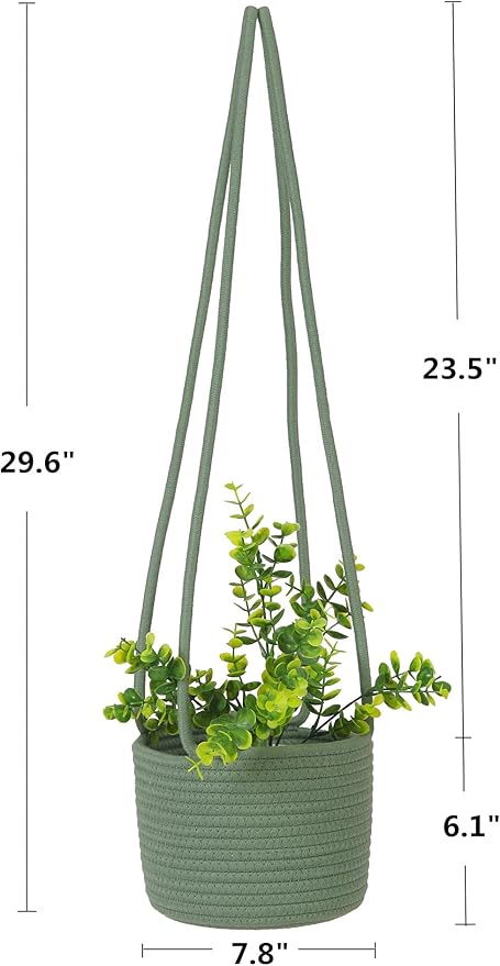 Hanging Planter Basket Jute Rope Woven Plant Hangers Indoor Hanging Plant - Image 2