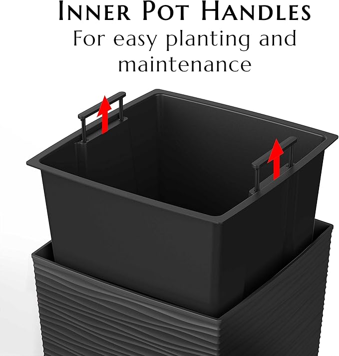 Mueller Janska M-Resin Heavy Duty Tall Planter, Indoor/Outdoor Grande Plant - Image 7