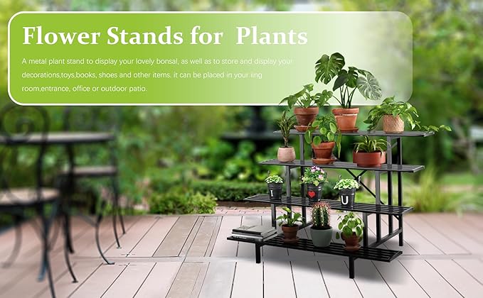 Zhongma 4 Tier Sturdy Metal Plant Stand - Image 5