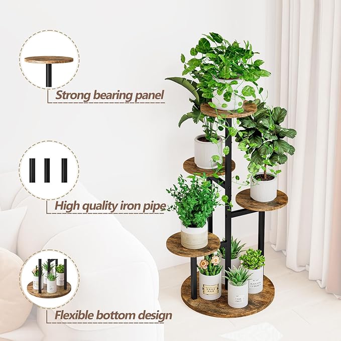 Plant Stand Indoor 5 Tier 8 Potted Multiple Flower Pot Holder - Image 4