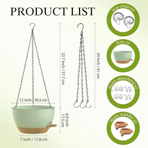 12 Inch Hanging Baskets 2 PC - Image 2