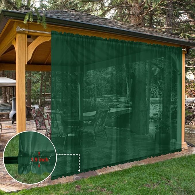 SpaceDresser Waterproof Outdoor Sheer Curtains - Image 8