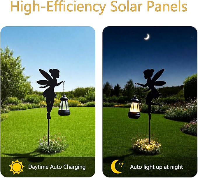 Solar Fairy Garden Stake Decorative Lantern Outdoor Waterproof, Outdoor Garden - Image 5