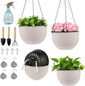 4 Sets of 8.2 Inch Self Watering Hanging Planter Flower Pots, Suitable by Unknown