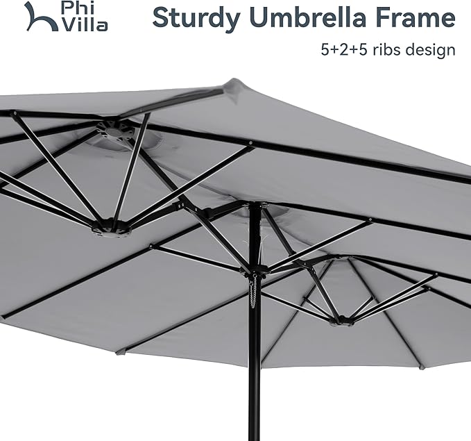 PHI VILLA 15ft Large Patio Umbrellas - Image 8