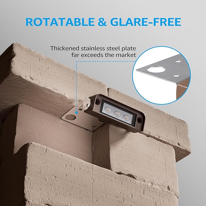 LEONLITE 4 Inch LED Hardscape Lighting, Update Retaining Wall Lights, LED - Image 4