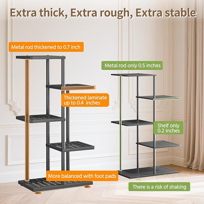 LASZOLA 4 Tier Plant Stand Indoors Outdoors - Image 3
