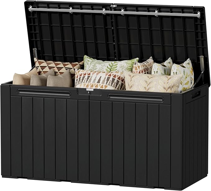 Devoko 100 Gallon Outdoor Storage Box, Waterproof Resin Deck Box by DEVOKO