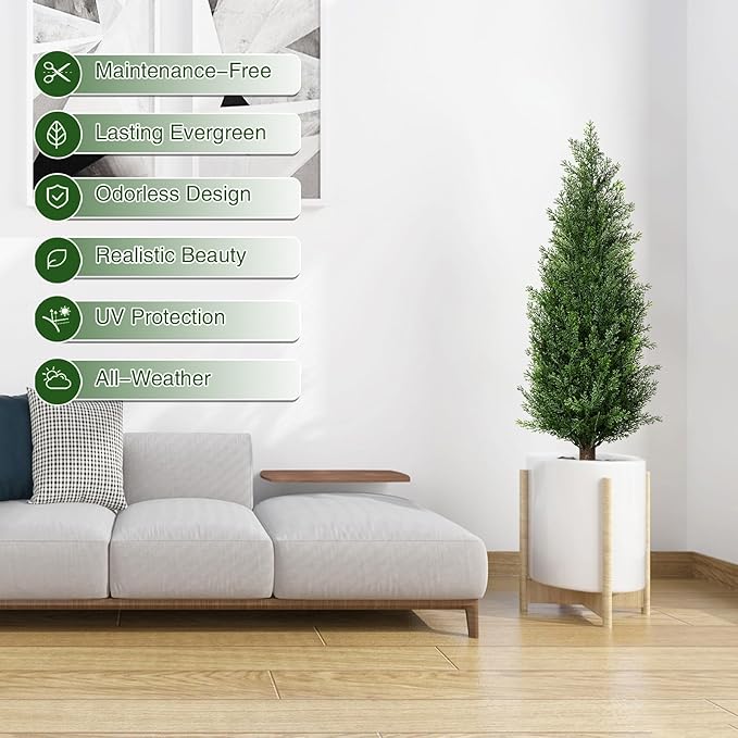 3FT Artificial Cedar Topiary Trees - Image 5