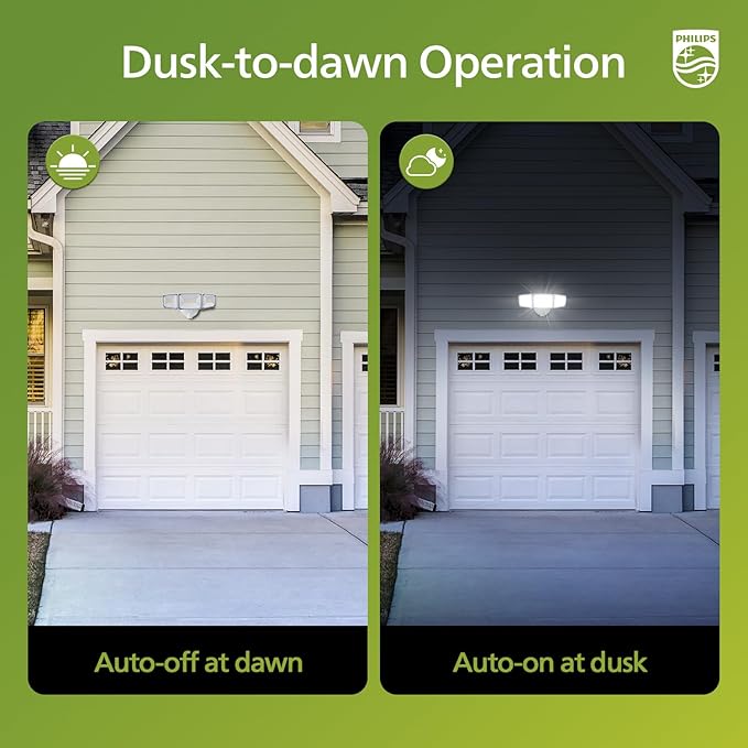 Philips 72W 7400LM LED Flood Lights Outdoor, Dusk to Dawn Aluminum Security - Image 3