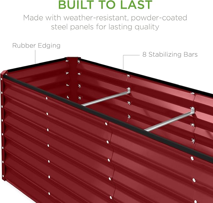 Best Choice Products 8x2x2ft Raised Outdoor Metal Garden Bed, Deep Root Box - Image 7