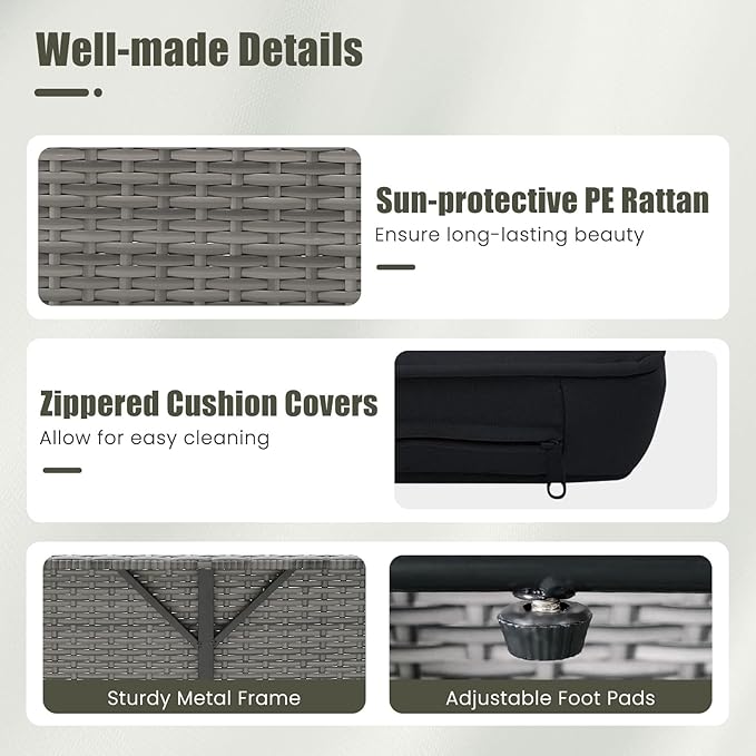 Tangkula Patio Rattan Daybed - Image 9