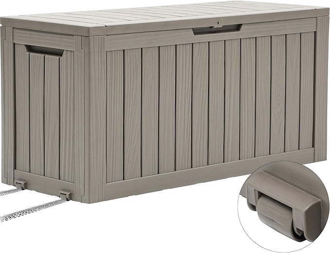 YITAHOME 72 Gallon Outdoor Resin Deck Box by YITAHOME