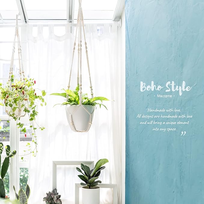 Mkono 43 Inch Macrame Plant Hanger Large - Image 3