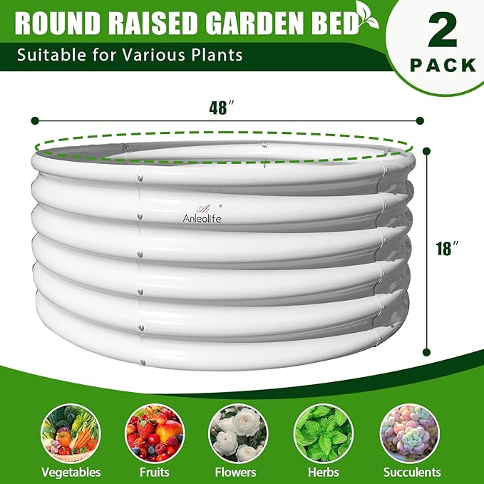 A ANLEOLIFE 8-Pack 4X4X1.5ft & 74x74x18in Deep Root Galvanized Raised Garden - Image 3
