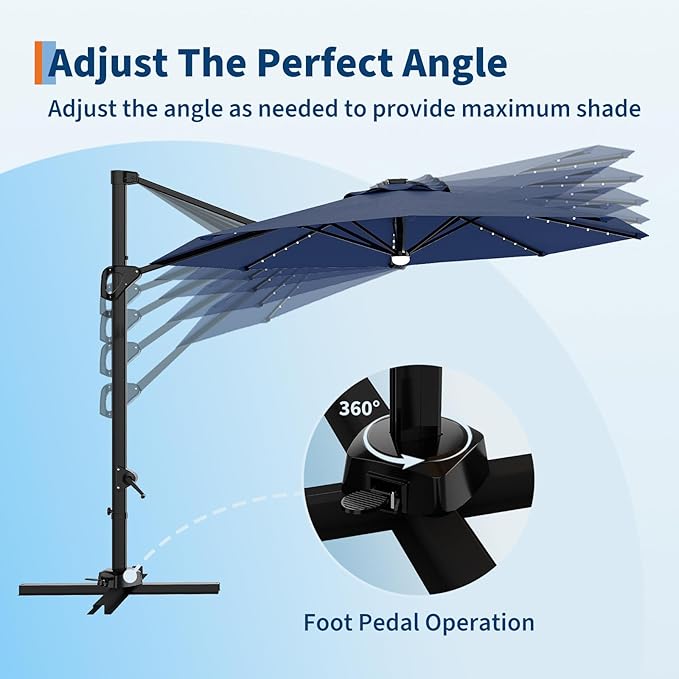 Garvee 10 ft Cantilever Patio Umbrella - Image 6
