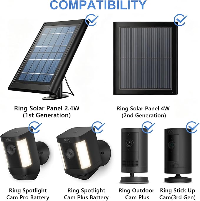 2-in-1 Wall Mount for Solar Panel, Stick Up Cam Battery, Spotlight Cam and - Image 2