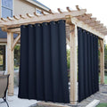 NICETOWN 2 Panels Weighted Blackout Outdoor Curtains by NICETOWN