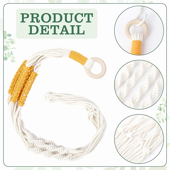 Augshy 27inch Macrame Plant Hanger, 2 Packs Plant Hangers - Image 3