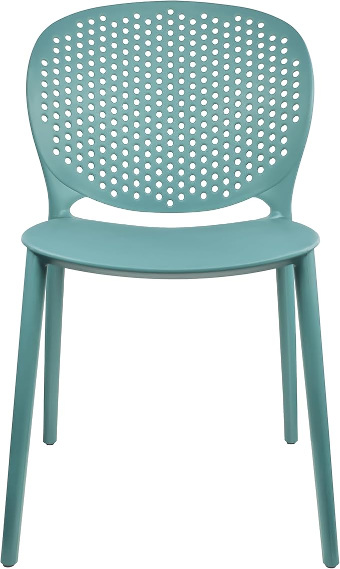 2xhome Set of 3 Patio Dining Chairs | Modern Stackable Outdoor Pool Side Chair - Image 6