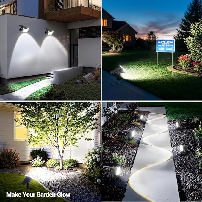 WdtPro Solar Spot Lights Outdoor Waterproof, Bright Solar Lights Outdoor - Image 2