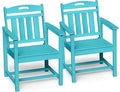 Ciokea HDPE Outdoor Patio Dining Chairs Set of 2, All-Weather Porch Chair by CIOKEA