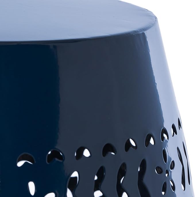 Christopher Knight Home Ruby Outdoor 12" Iron Side Table, Dark Blue - Image 7