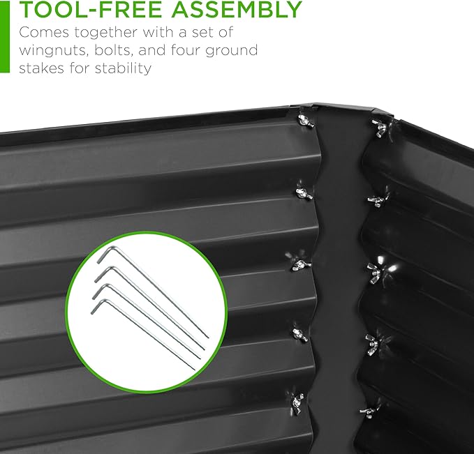 Best Choice Products 6x3x2ft Outdoor Metal Raised Garden Bed, Deep Root Box - Image 5