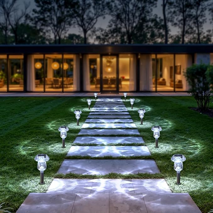 Mancra Solar Pathway Lights Outdoor, 8 Pack Mushroom Solar Lights Outdoor - Image 7