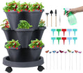 Vertical Planter 3 Tier Stackable Planters Garden Planters Strawberry Herb by GameXcel
