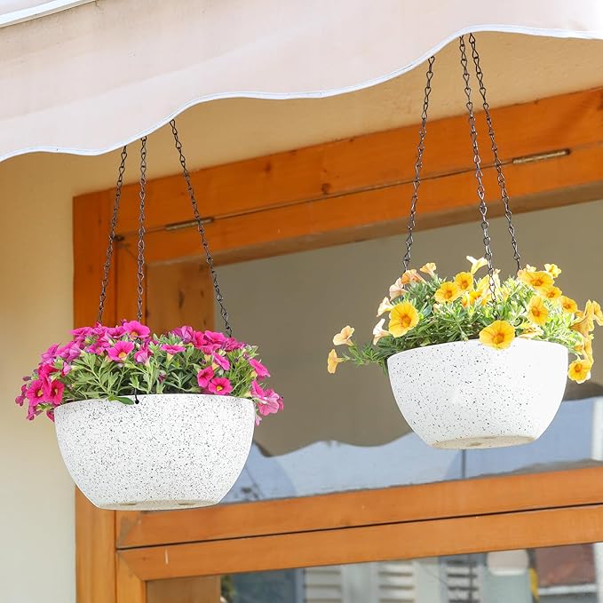 T4U 8 Inch Hanging Planters for Indoor Plants, 2 Pack Hanging Planter, Hanging - Image 9