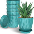 6 Pack 7 Inch Indoor Plant Pots by Unknown
